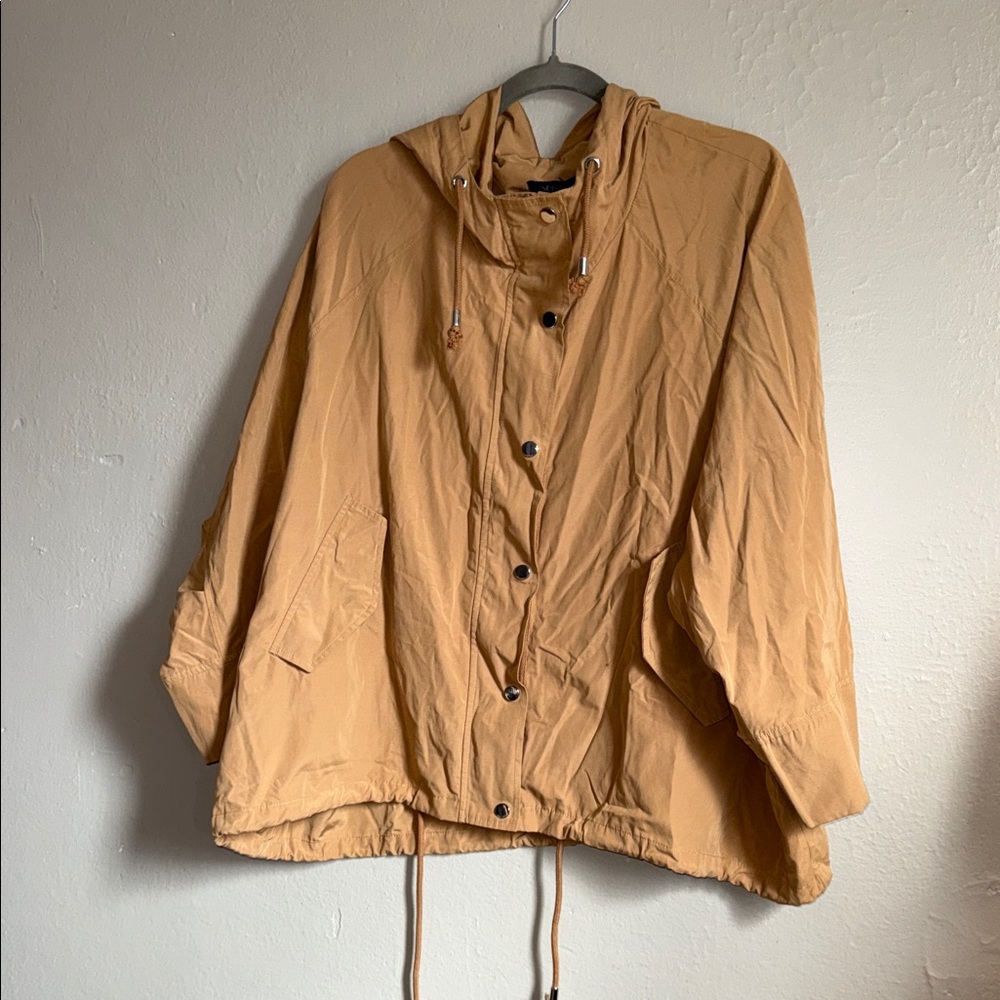 Lane Bryant Hooded Cape Jacket - Tan